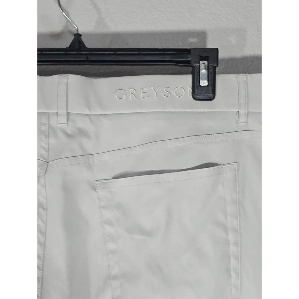Greyson Performance Wainscott Stretch Golf Pants Light Grey Men's 36x30 BQ
